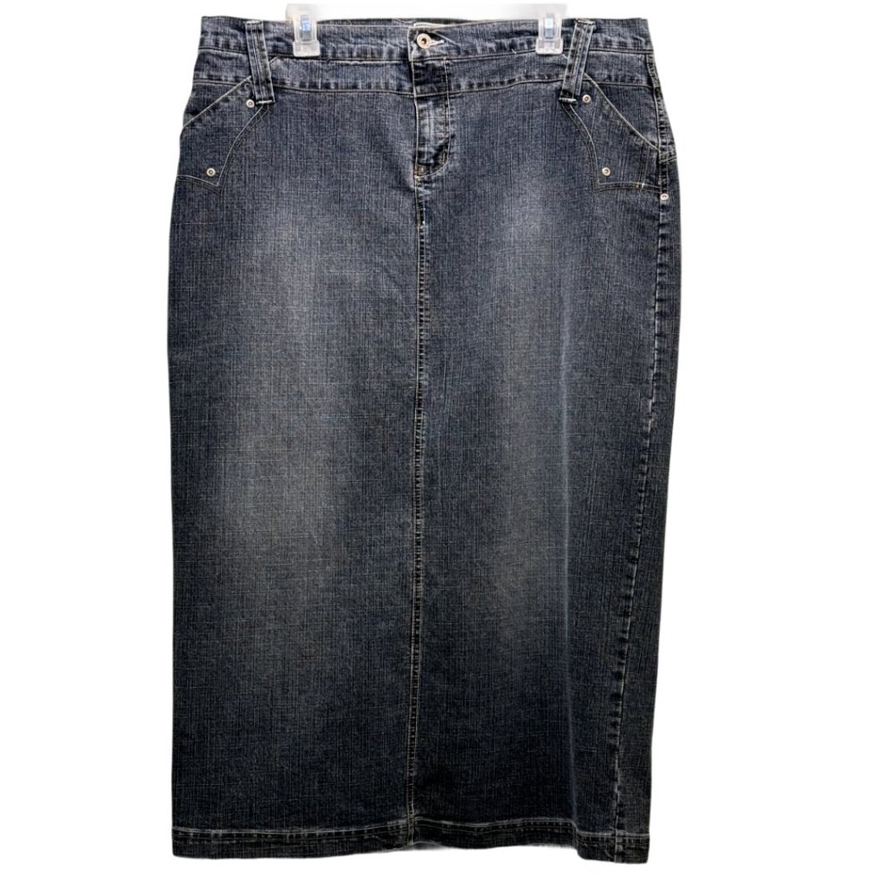 Women Gray Denim Skirt Size 20